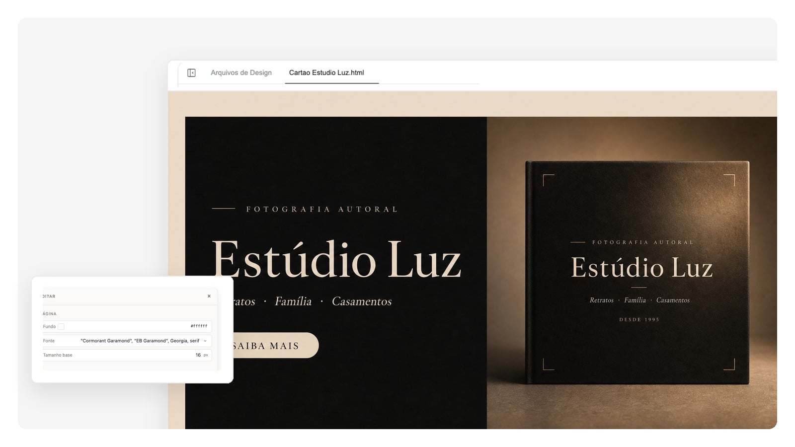 Banner da campanha de bebida diagramado como post de link de 1200×628
