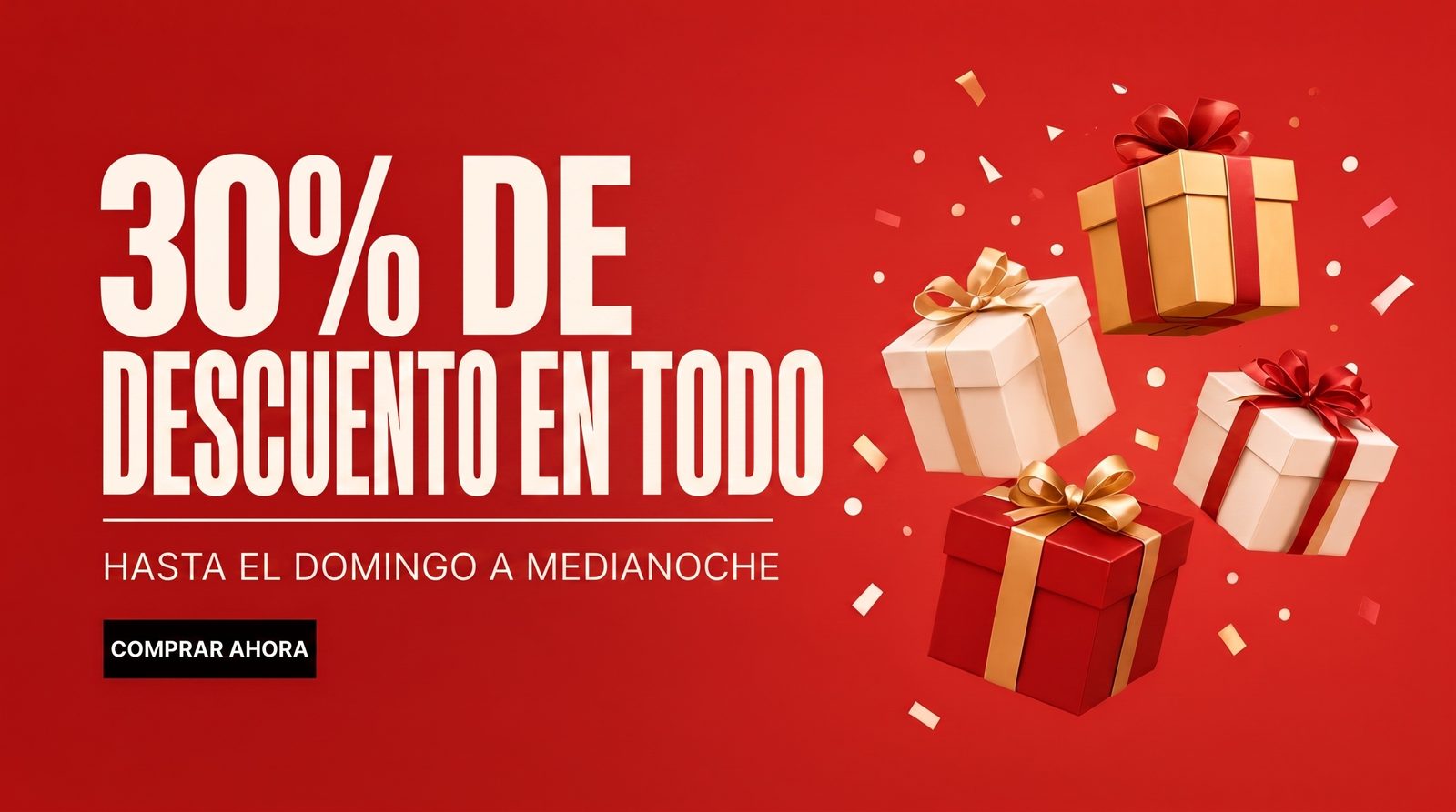 Banners de rebajas y promos — Banner de YouTube, web y redes