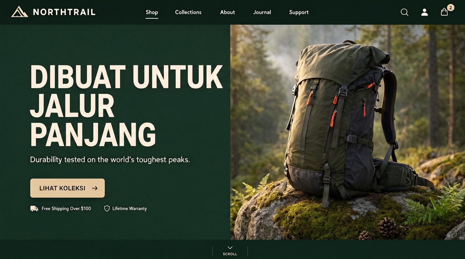 Banner hero website — Desain Banner dengan AI