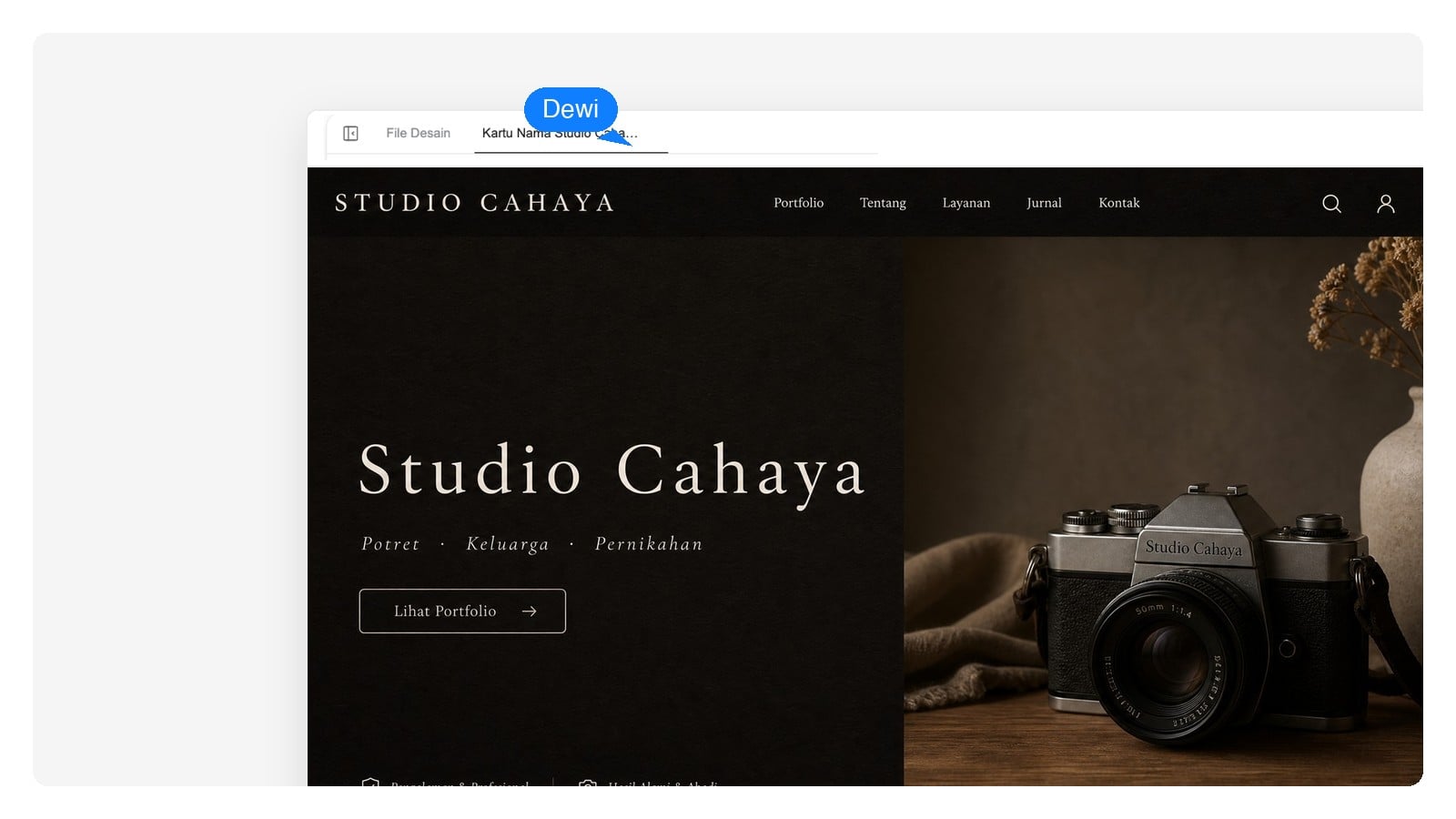 Banner hero website — Desain Banner dengan AI