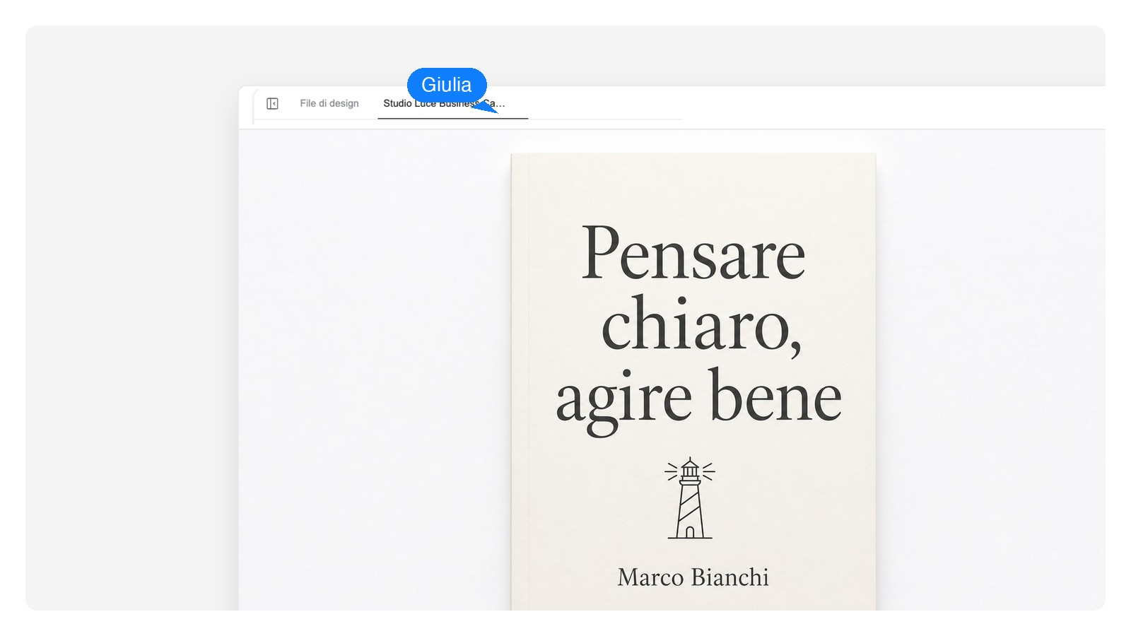 Direzione saggistica in stile memoir della copertina di 'The Last Light' — impaginato minimale guidato dalla tipografia