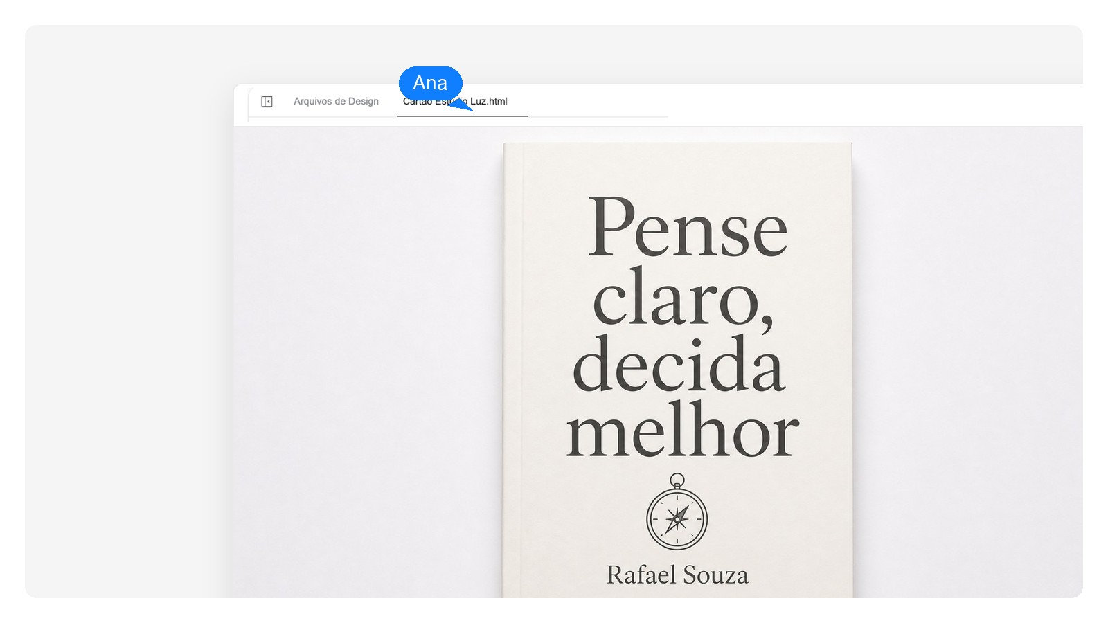 Direção de não ficção em estilo memórias da capa de 'The Last Light' — layout minimalista guiado pela tipografia