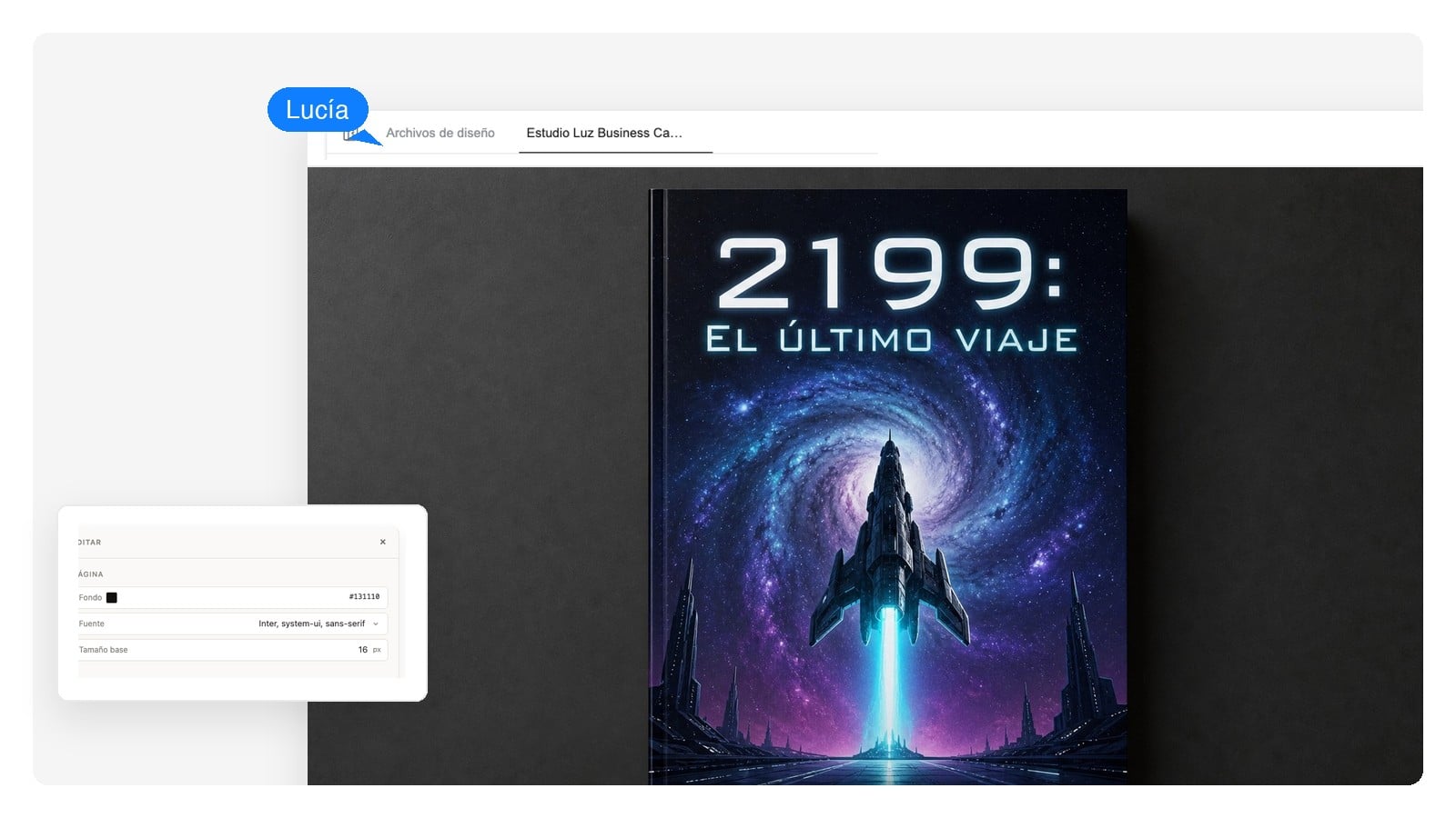 Series con sistema compartido — Crear portada de libro con IA