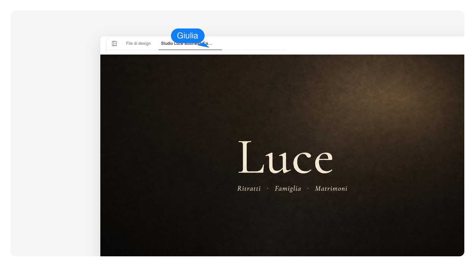 Retro dello stesso biglietto — stesso logo e stessi colori, disegnato nella stessa conversazione