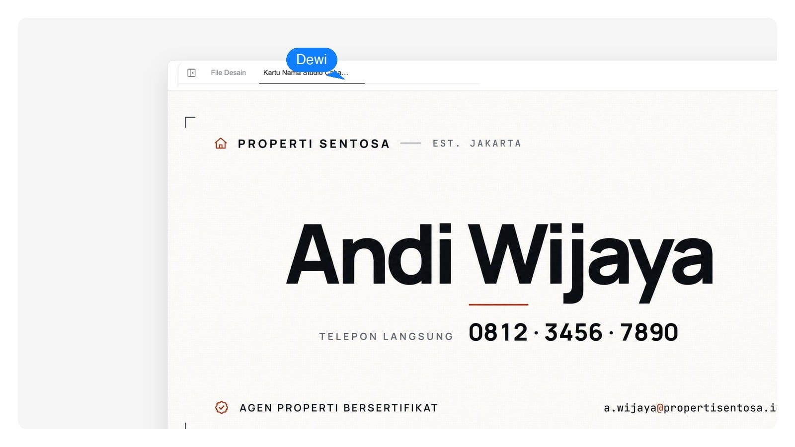 Properti — Generator Kartu Nama AI