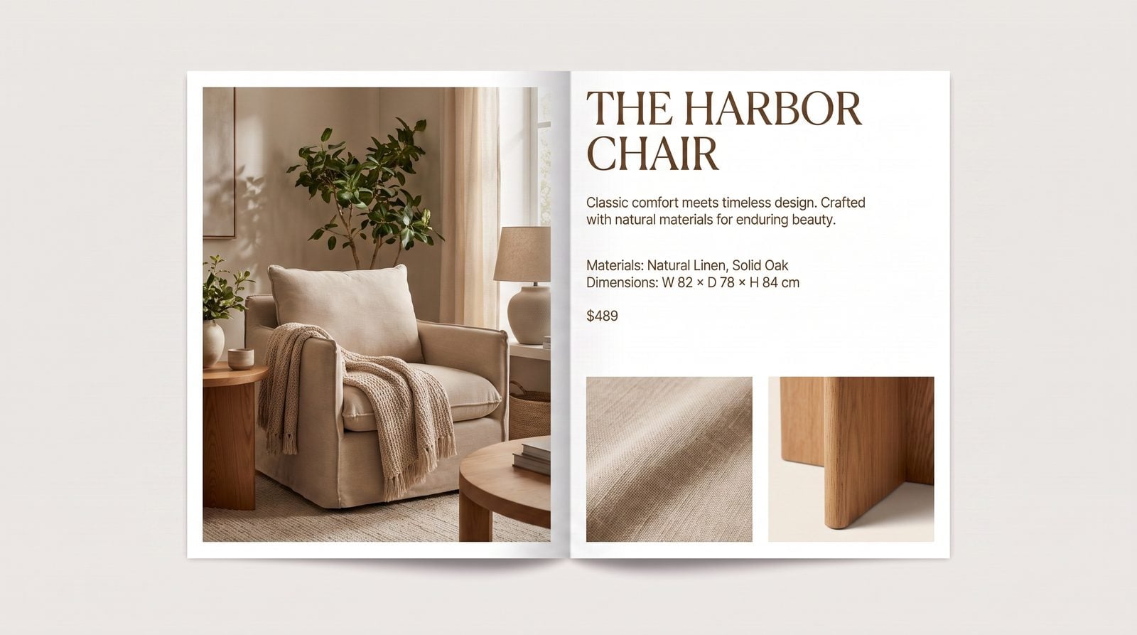 Hero product spread from an ecommerce product catalog made with AI