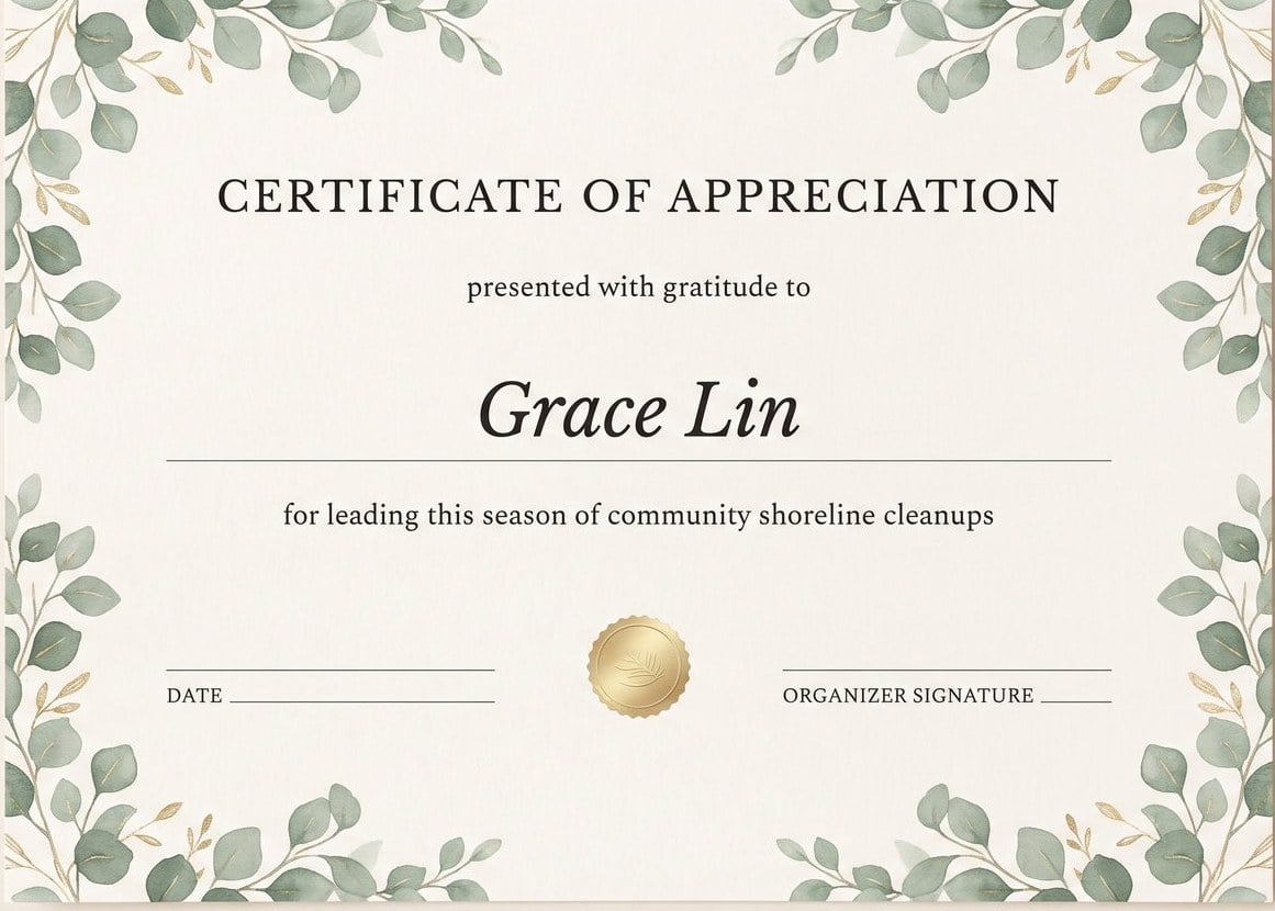 Appreciation & thanks — AI Certificate Maker