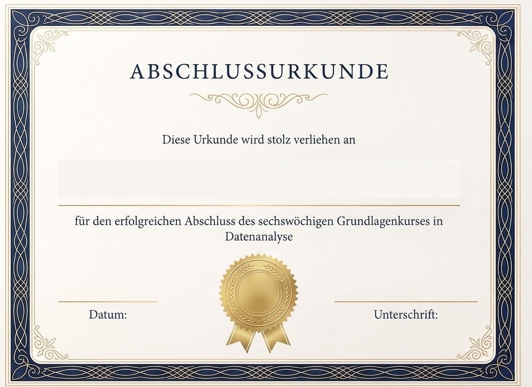 Kurs- und Schulungsabschluss — Urkunde erstellen mit KI