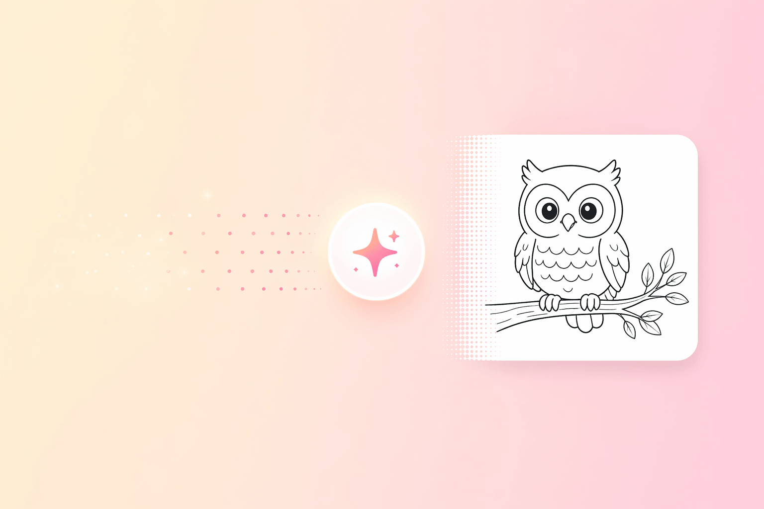 A Genspark gera o desenho em preto e branco