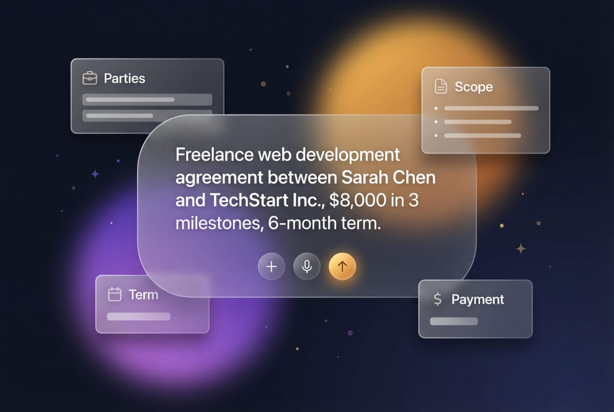 Descrivi il tuo contratto