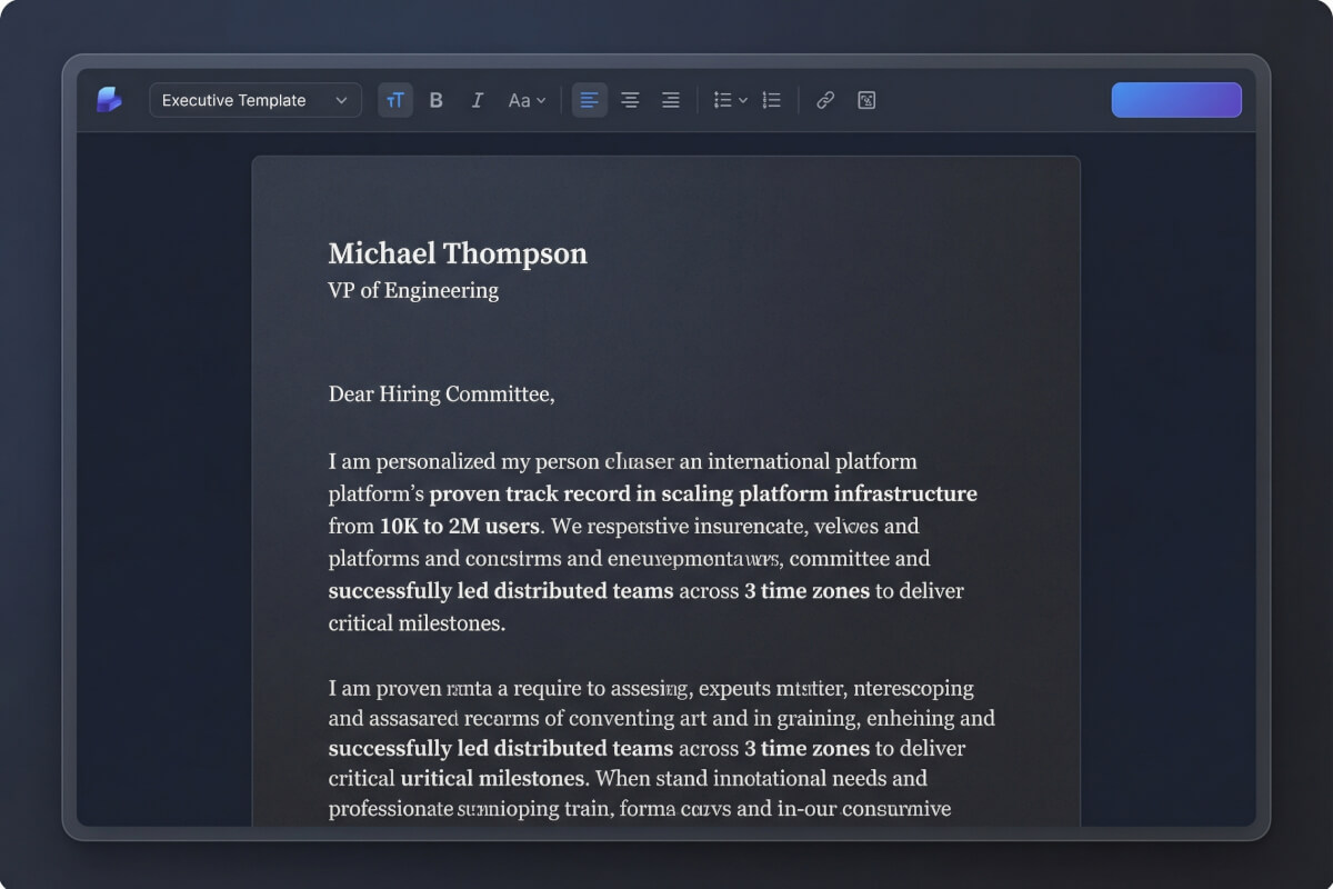 Executive Cover Letters That Command Attention