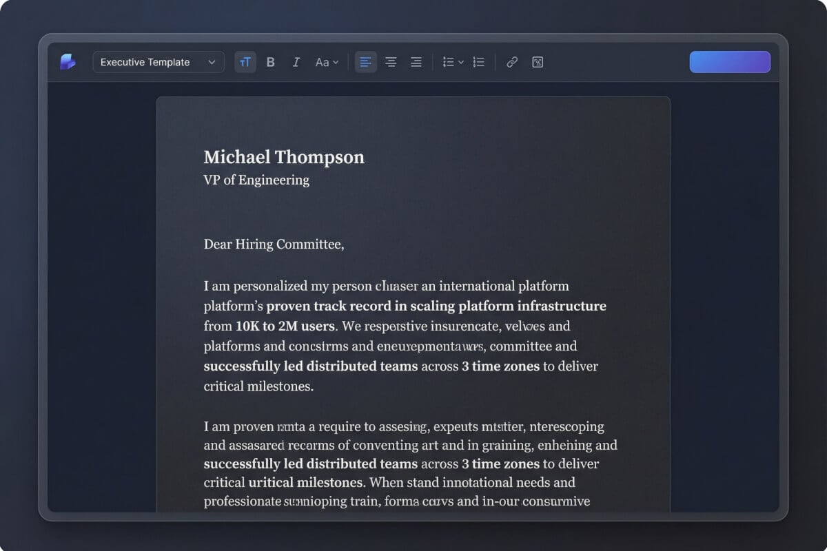 Executive Cover Letters That Command Attention