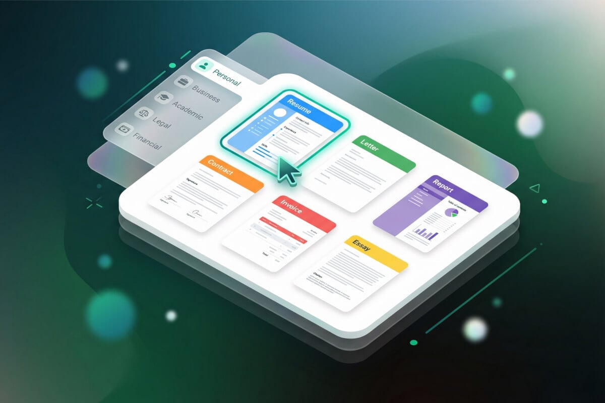 Pick a template or describe your document