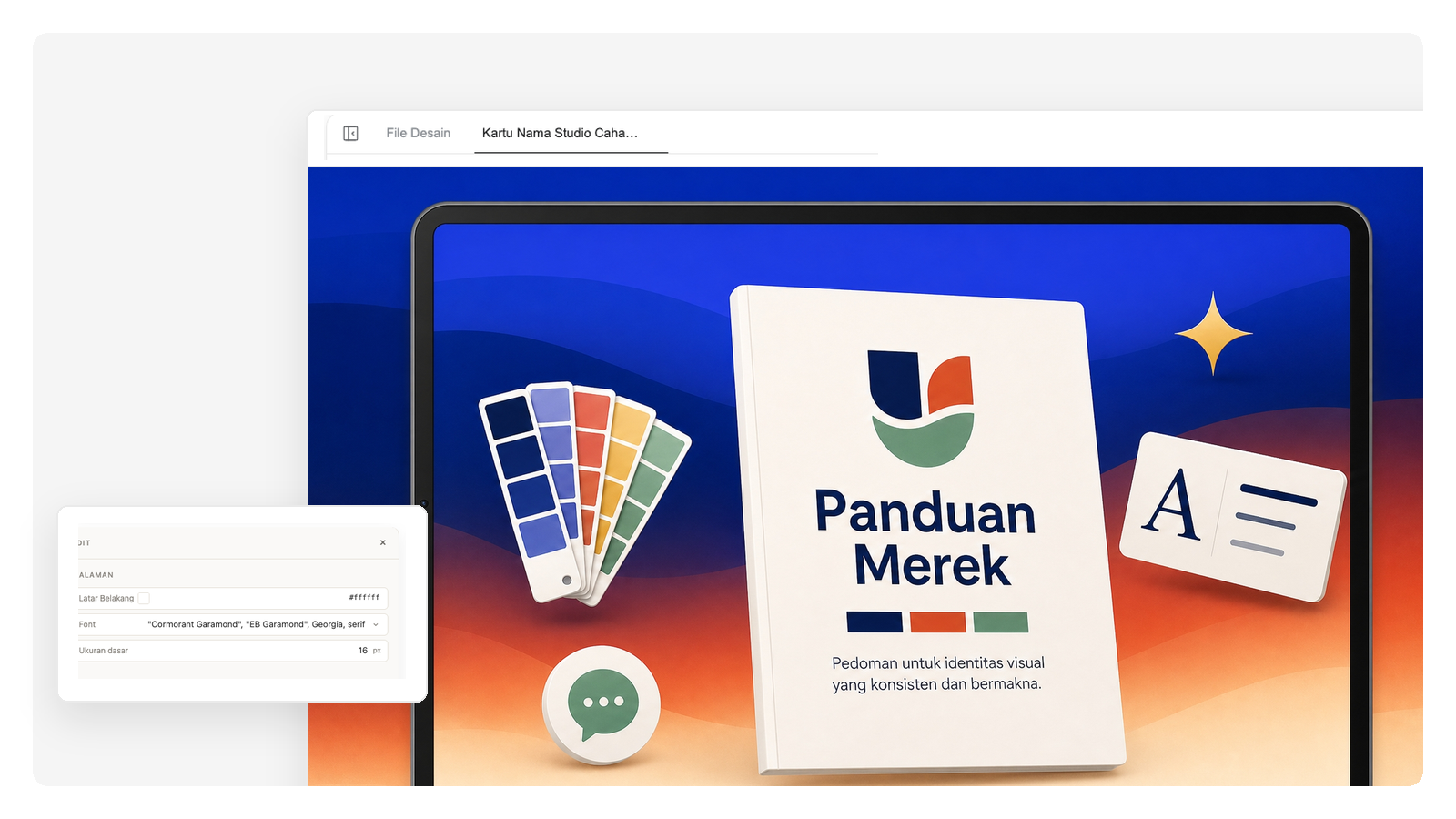 Merek dan internal — buku panduan, playbook, referensi