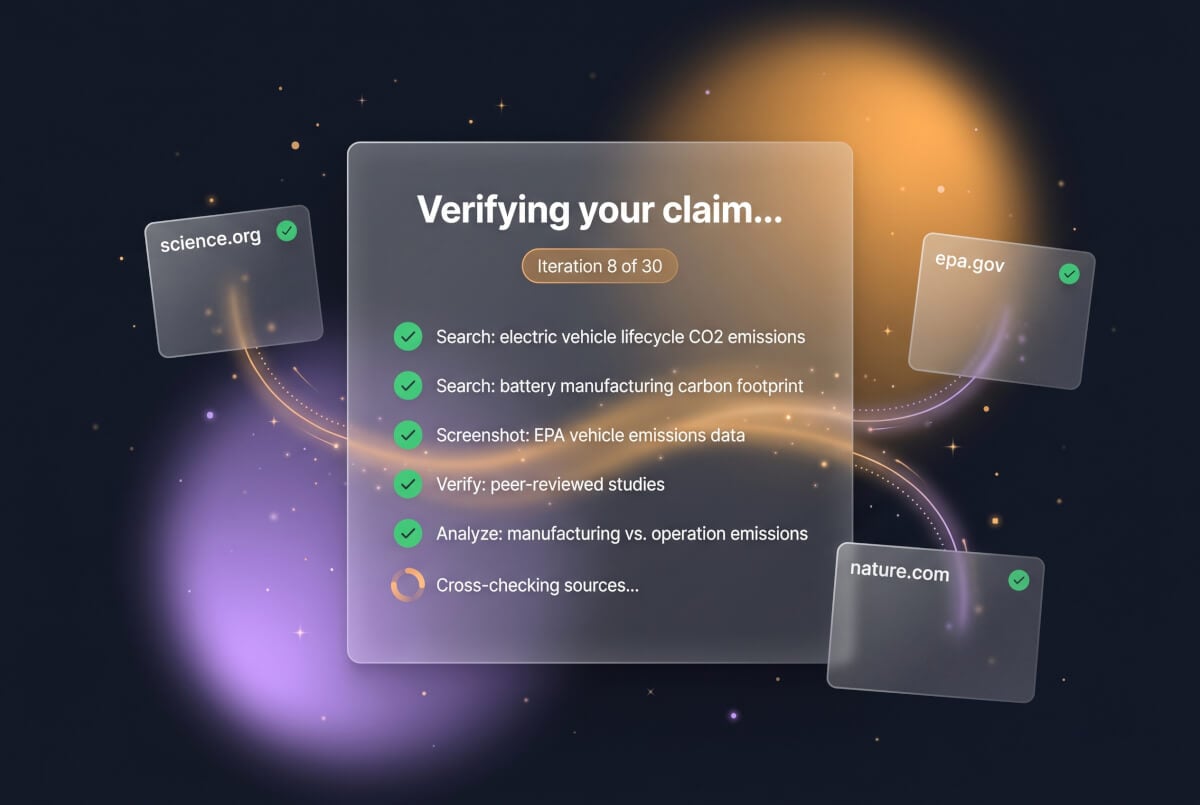 La IA cerca e verifica incrociando le fonti