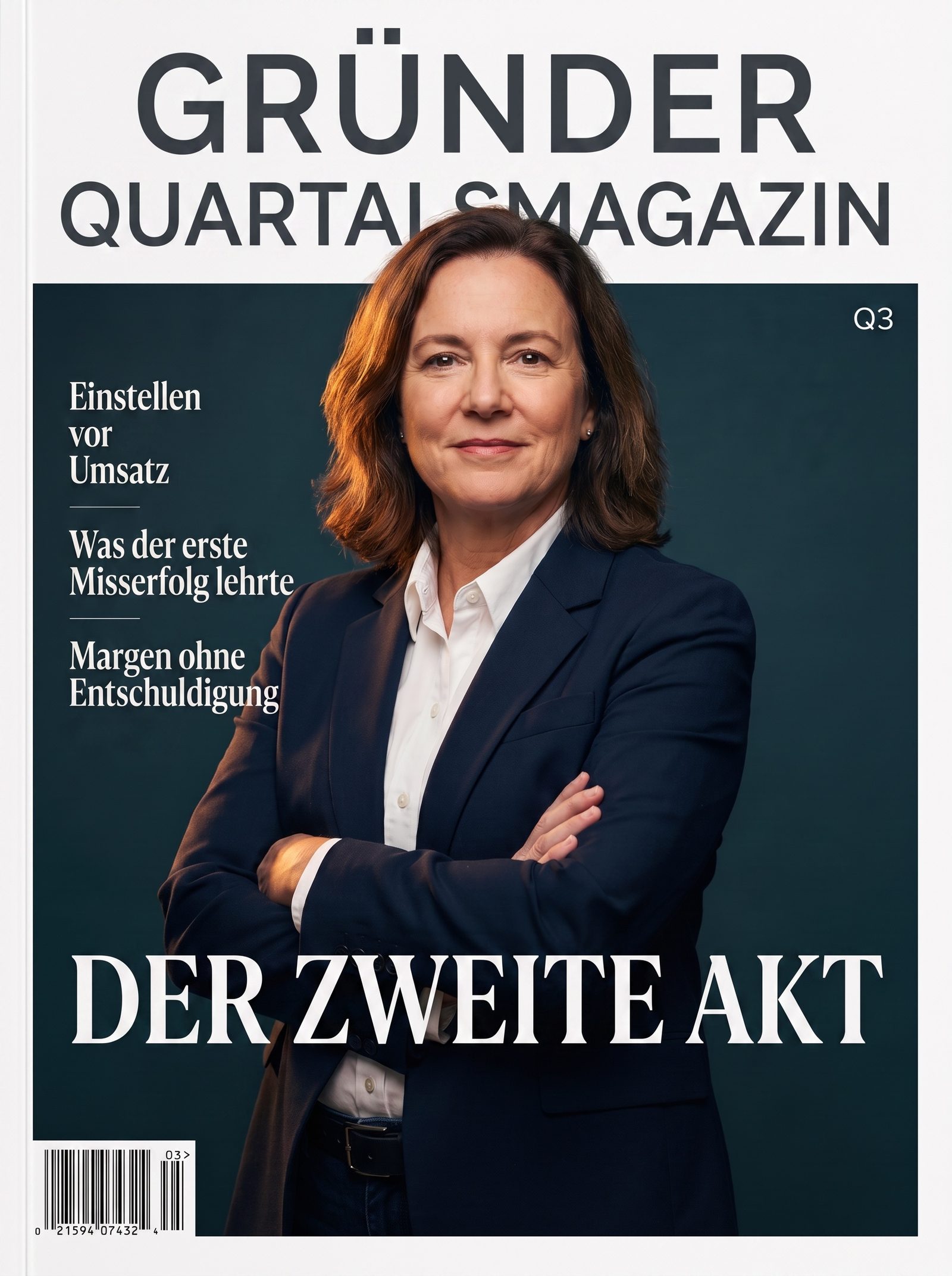 Business- und Personal-Brand-Cover — Magazin-Cover erstellen mit KI