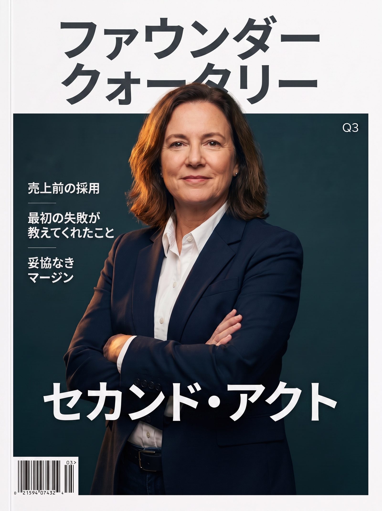 ビジネス・パーソナルブランドの表紙 — 雑誌の表紙デザインをAIで