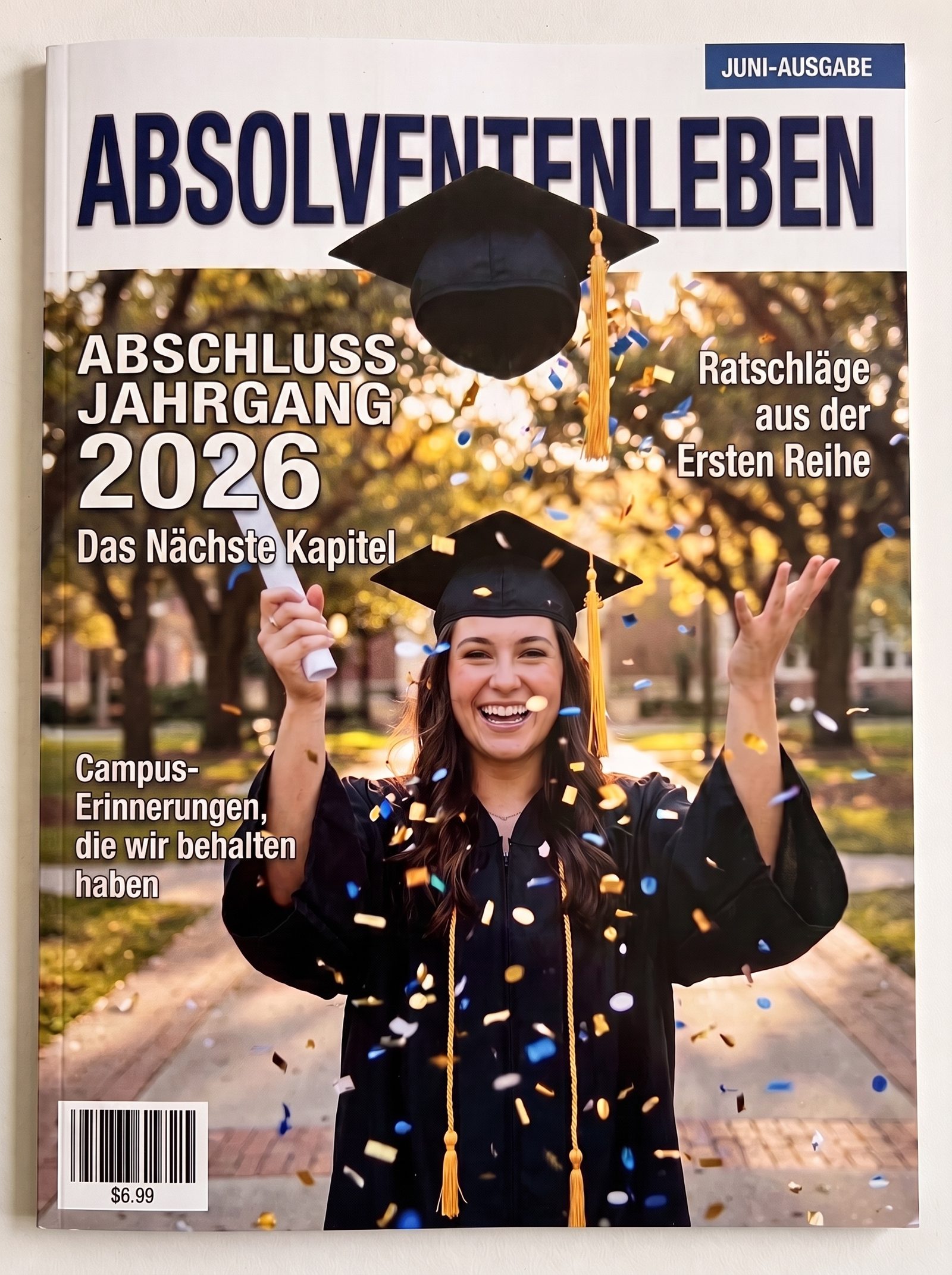 Andenken zu Geburtstag und Abschluss — Magazin-Cover erstellen mit KI