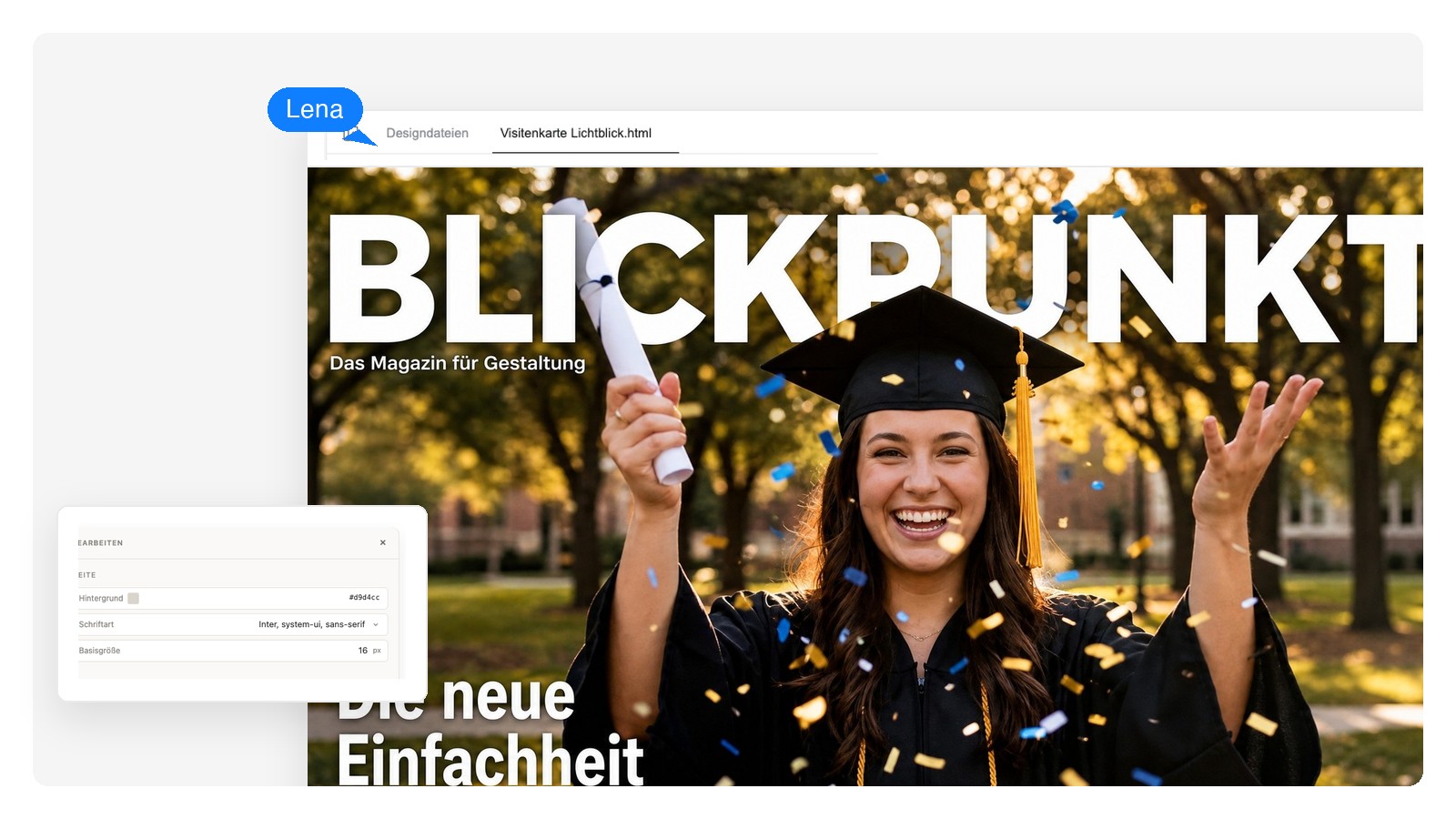 Magazin-Cover mit dem Motiv komplett unterhalb des Schriftzugs – die flache, aufgeklebt wirkende Version