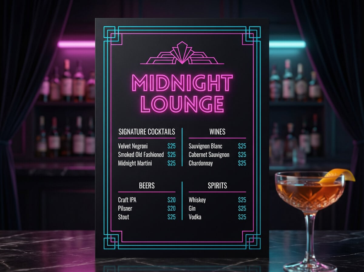 Cocktail Menus That Set the Mood