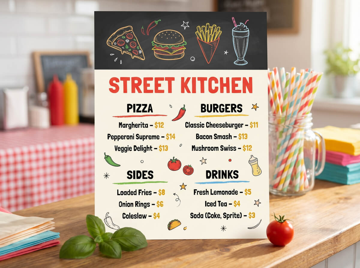 Custom Menus for Any Food Business