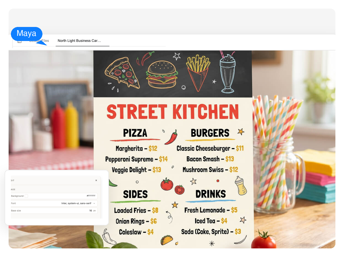 Des Menus Personnalisés pour Tout Établissement de Restauration