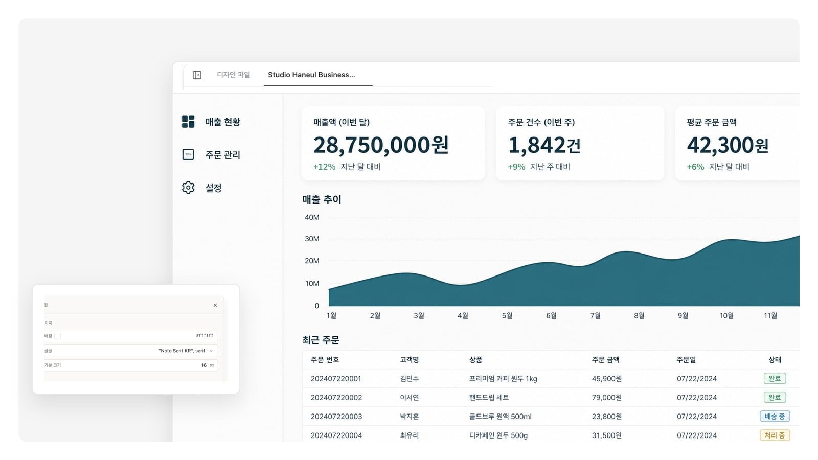 포트폴리오 케이스 스터디 — AI 목업 사이트