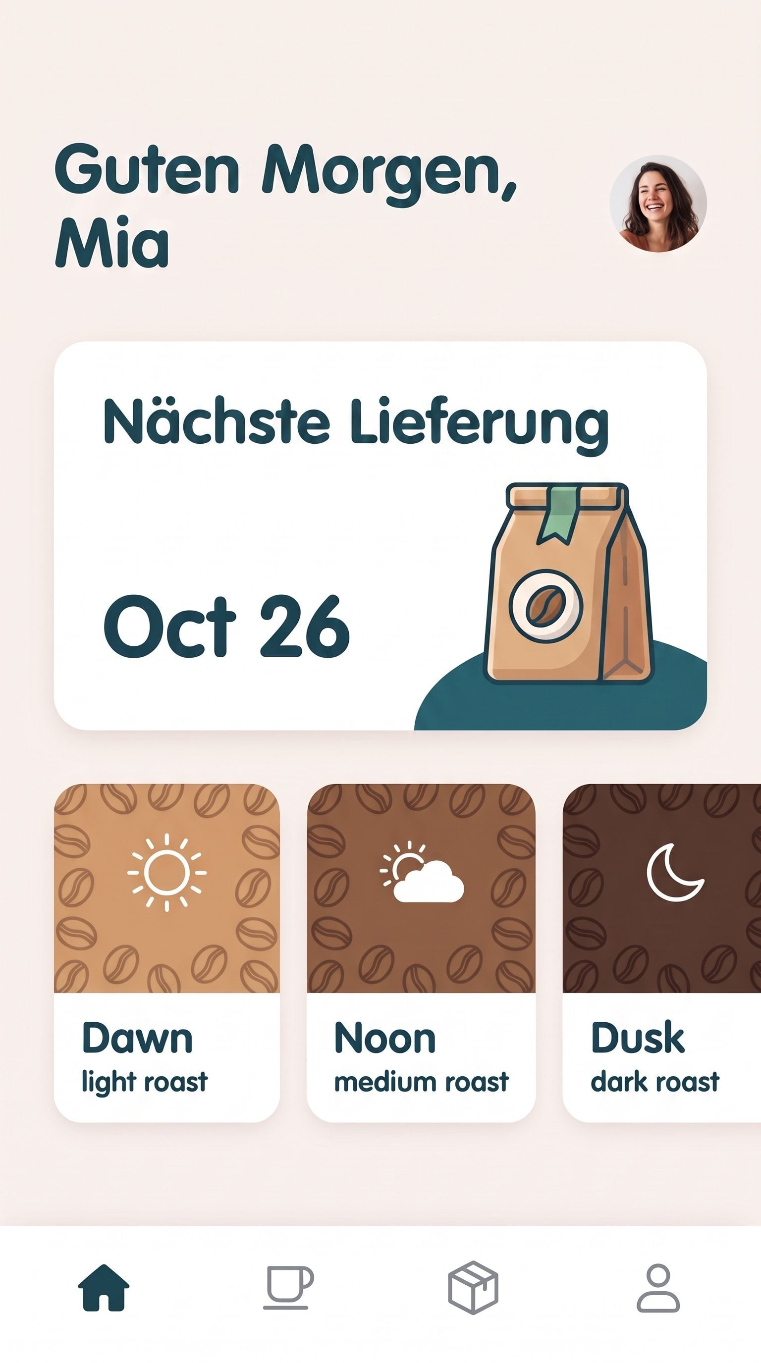 KI-generierter Mobile-App-Screen, präsentiert in einem Smartphone-Mockup-Rahmen