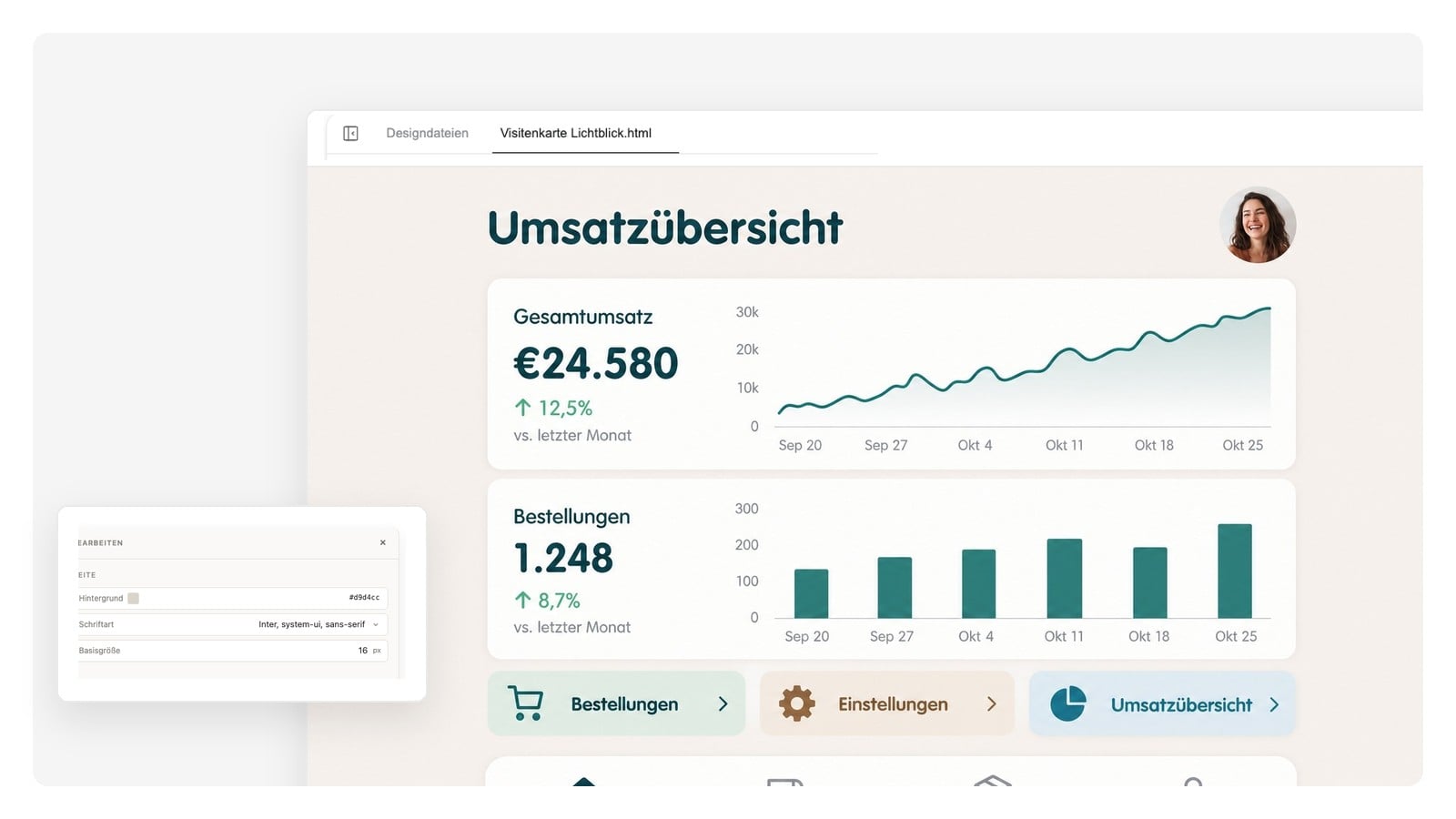 KI-generierter Mobile-App-Screen, präsentiert in einem Smartphone-Mockup-Rahmen