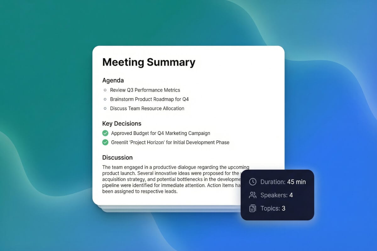 Structured summaries, not walls of text