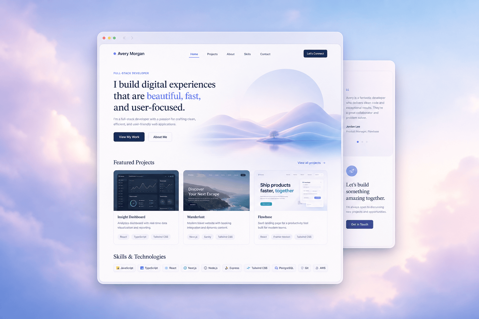 Developer & Professional Portfolios