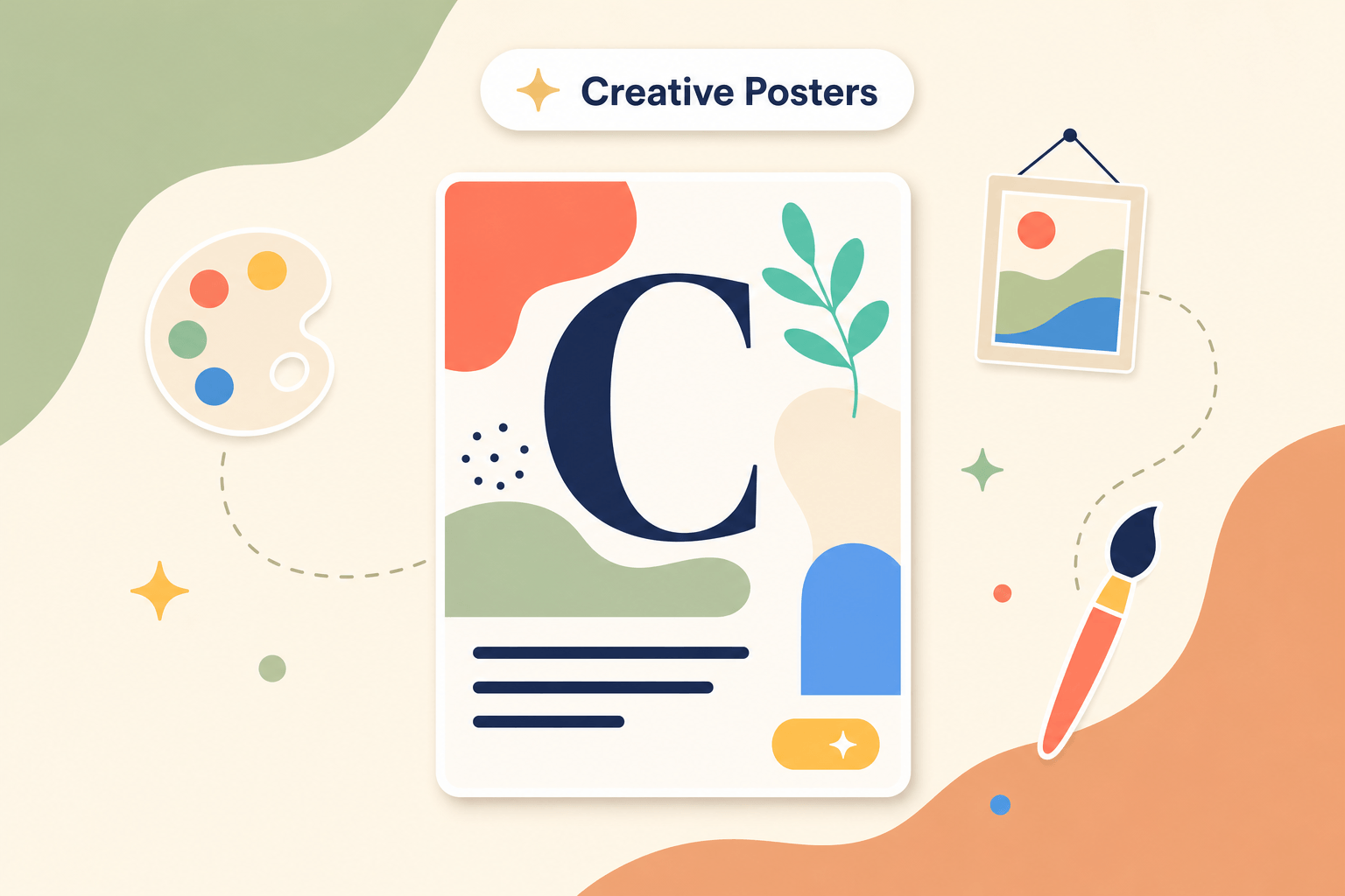 Creatieve en persoonlijke posters