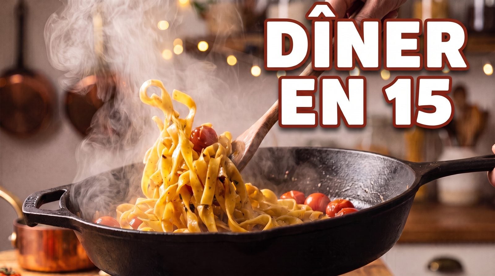 La même miniature avec pour seul changement le titre, devenu DÎNER EN 15