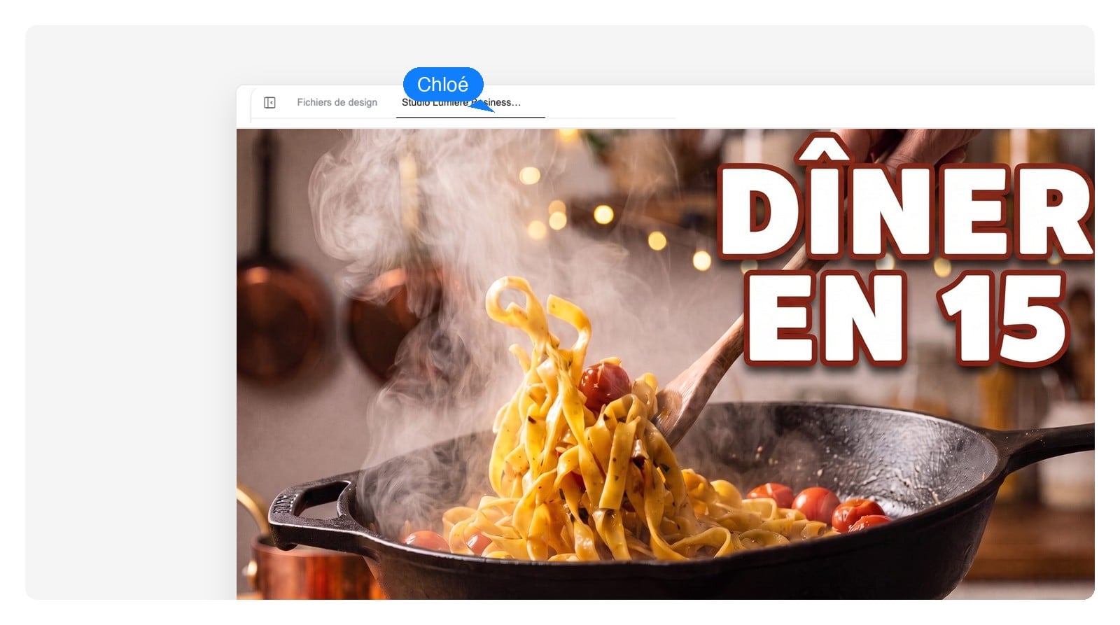 La même miniature avec pour seul changement le titre, devenu DÎNER EN 15