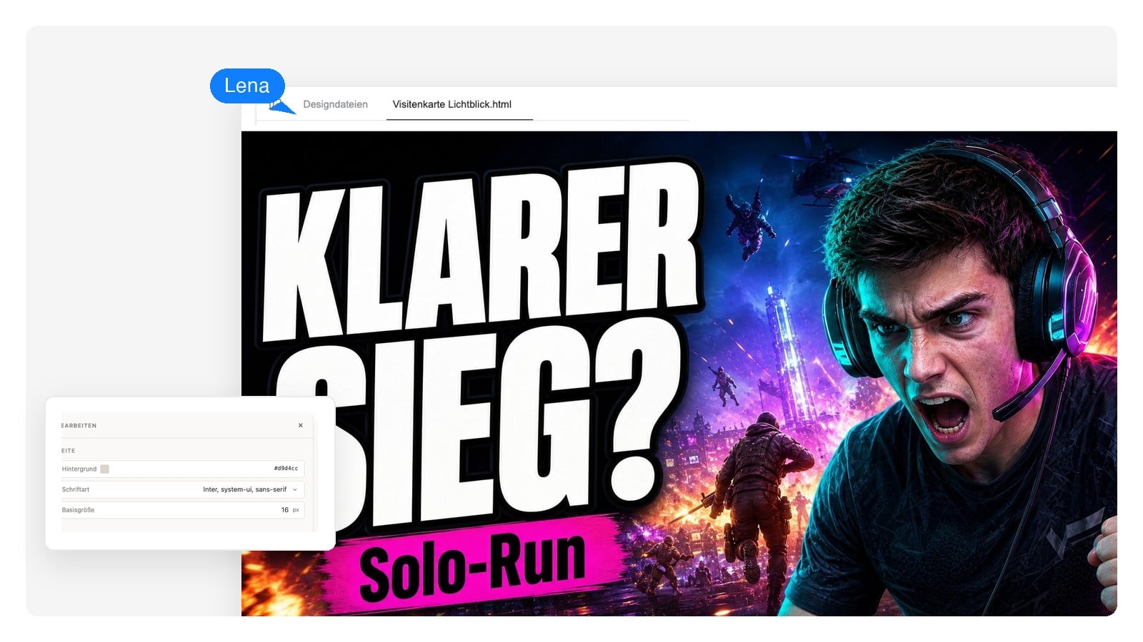 Gaming — Thumbnail erstellen