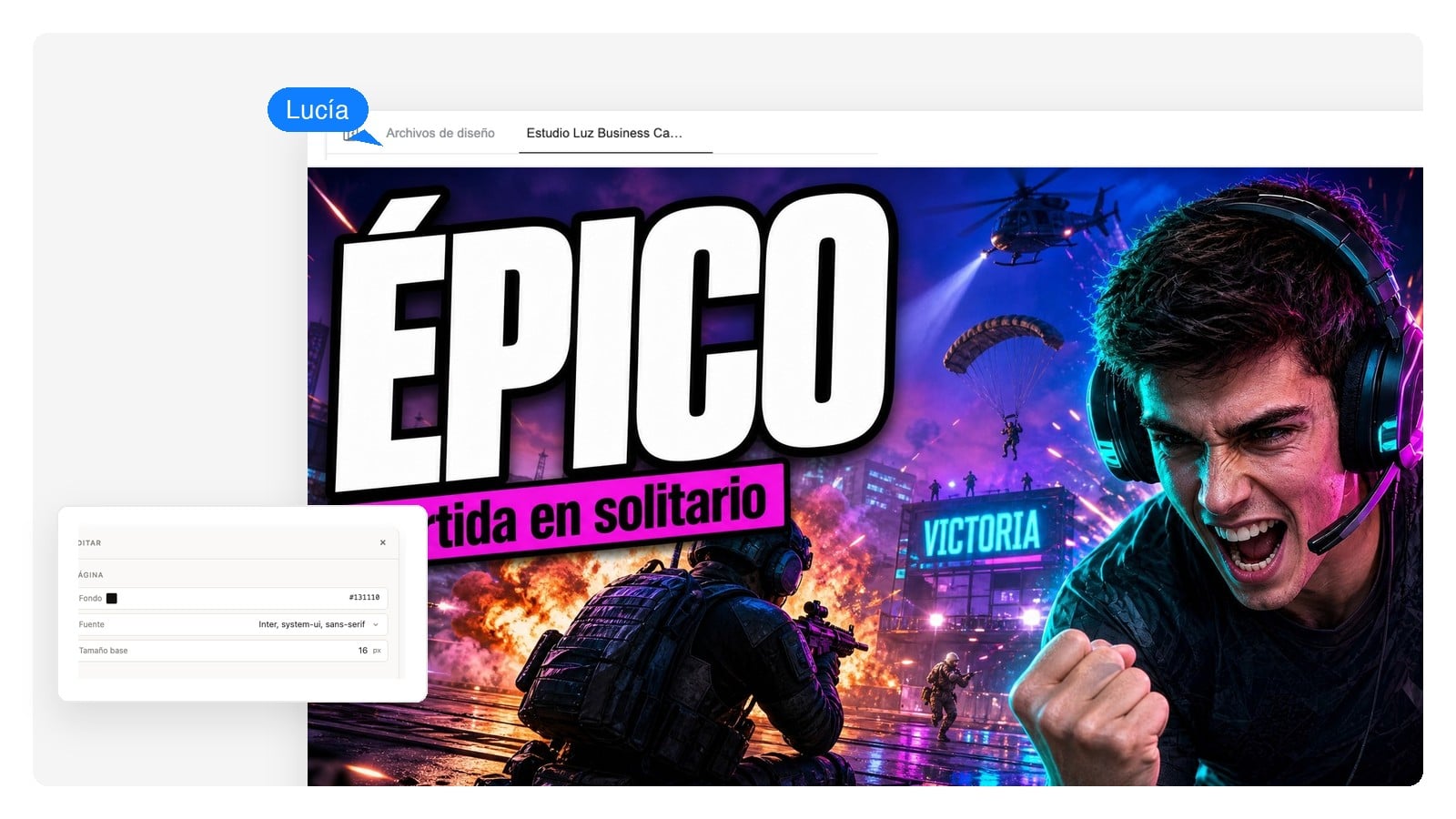 Gaming — Crea miniaturas para YouTube