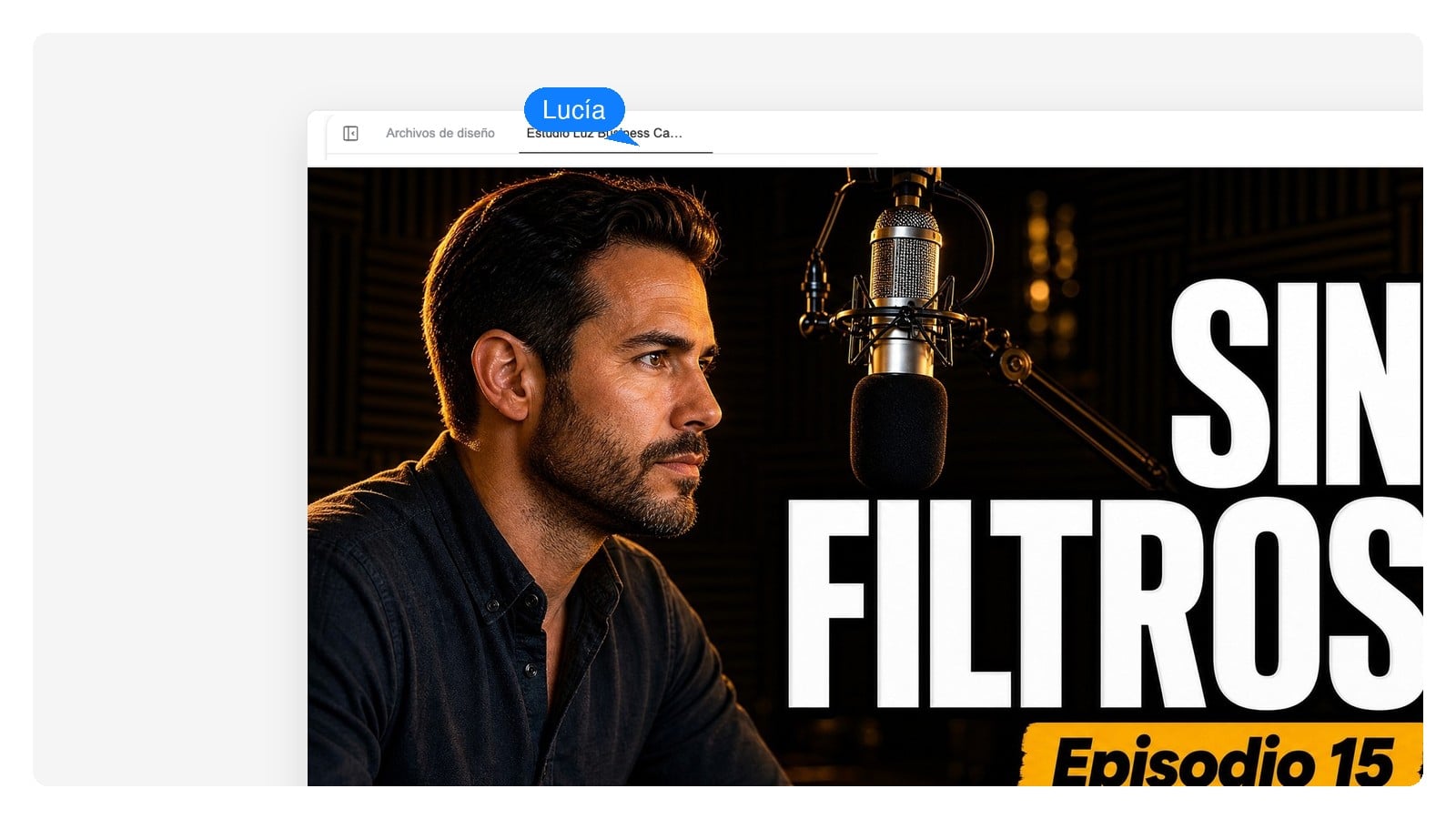 Pódcast y entrevistas — Crea miniaturas para YouTube