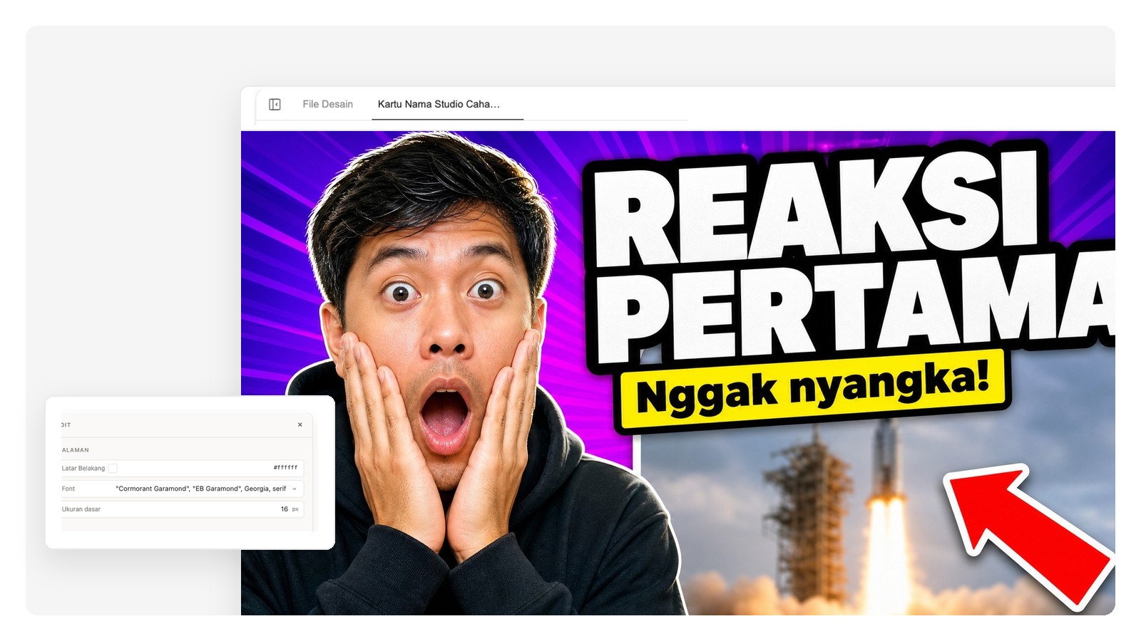 Reaction & komentar — Pembuat Thumbnail YouTube