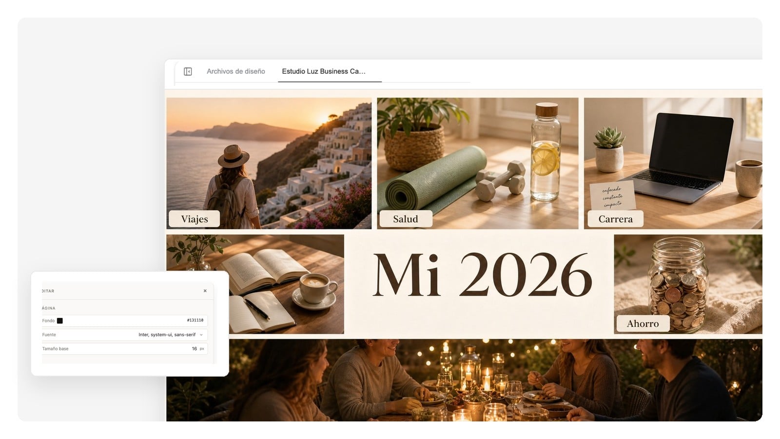 Board de año nuevo — Creador de Vision Board con IA