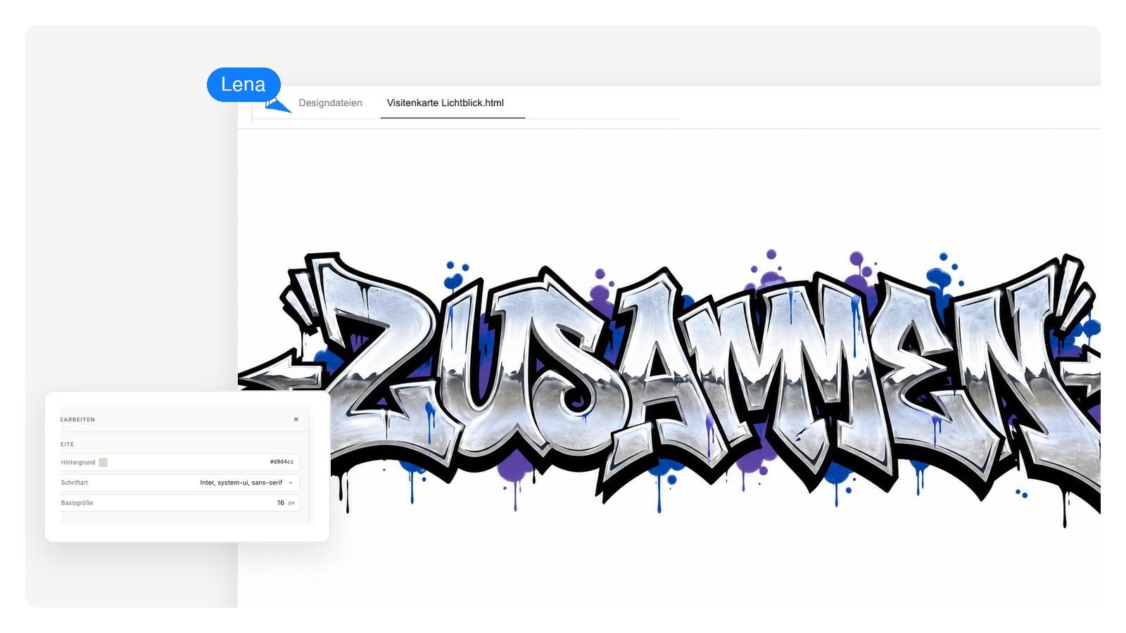 Das Wort BLOOM als Graffiti-WordArt mit Chrom-Füllung und Farbtropfen