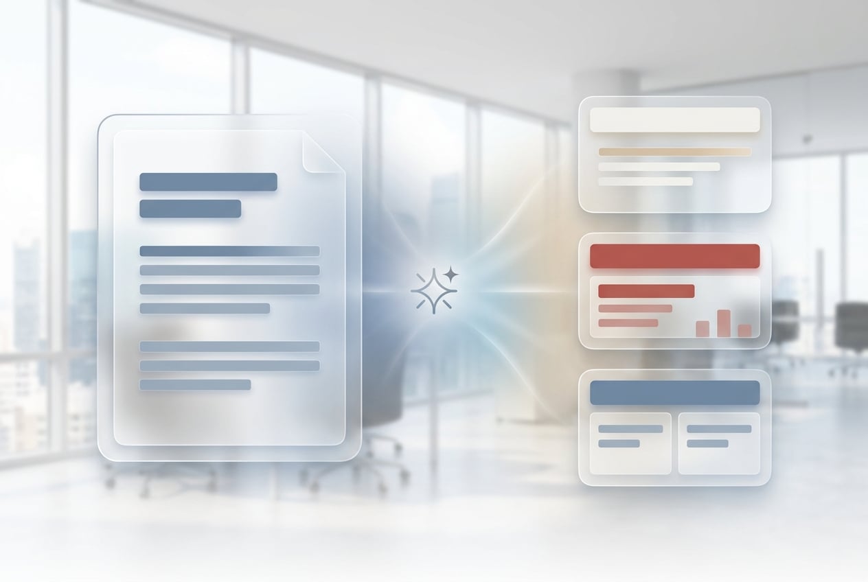 AI converts it to slides