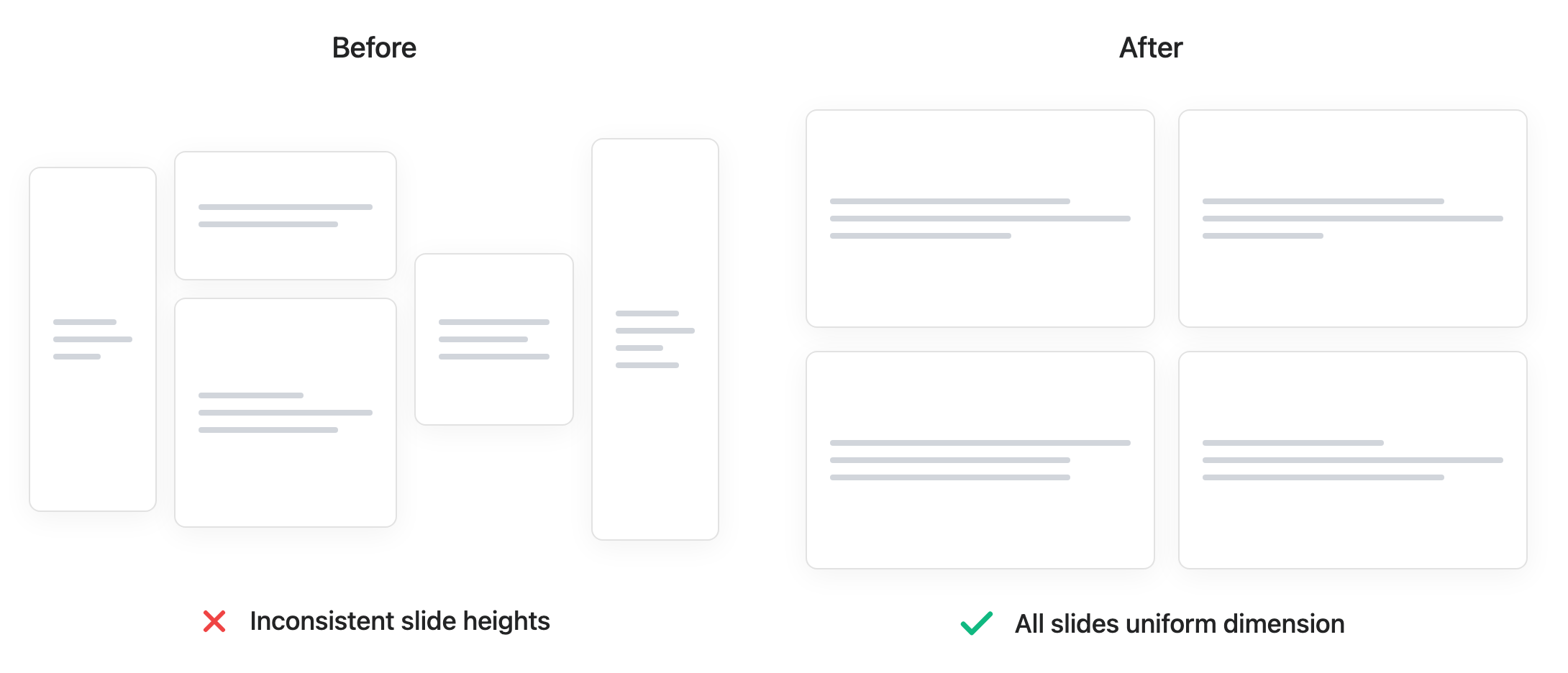Presentation slides showing consistent aspect ratios