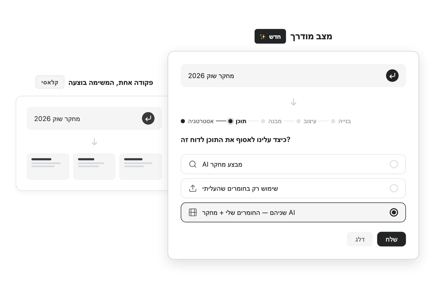 השוואה בין הנחיה אחת מספיקה למצב הנחיה