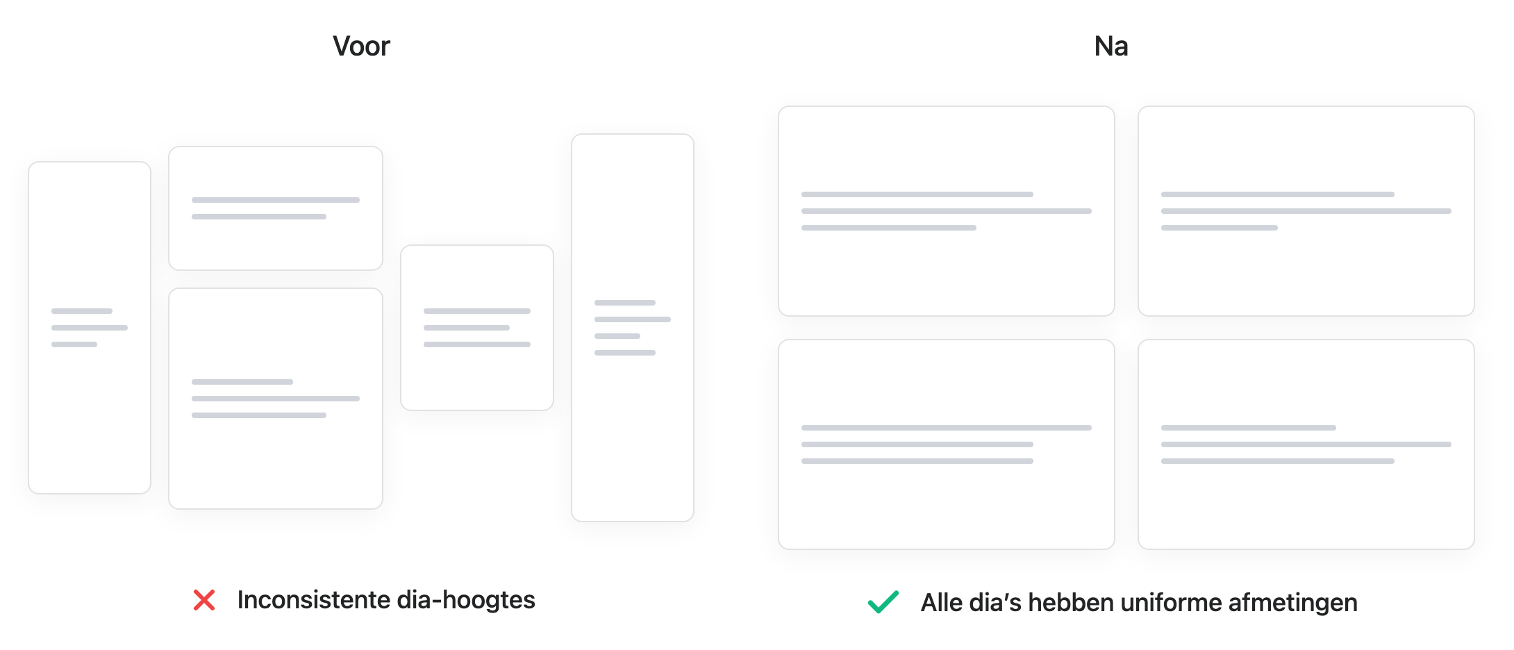 Presentatiedia's met consistente beeldverhoudingen