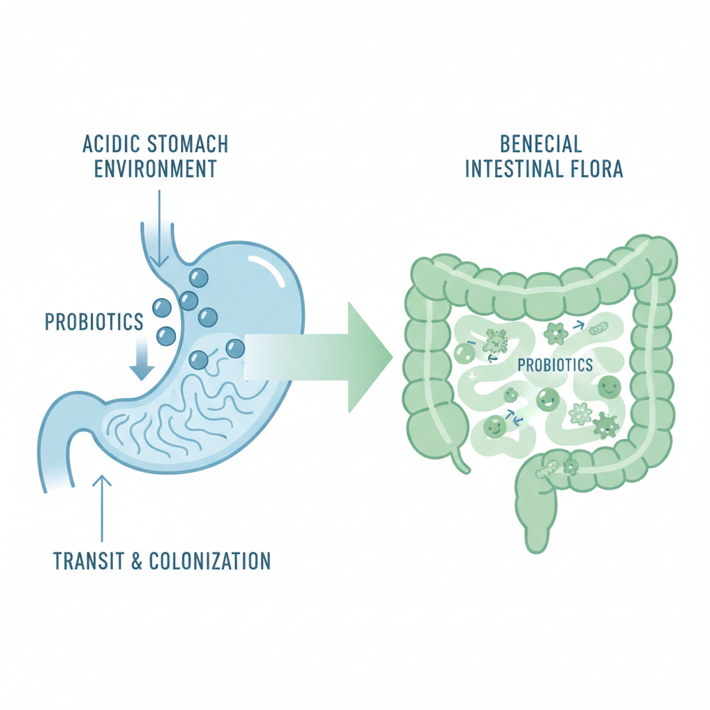 유산균 소화과정 설명 이미지