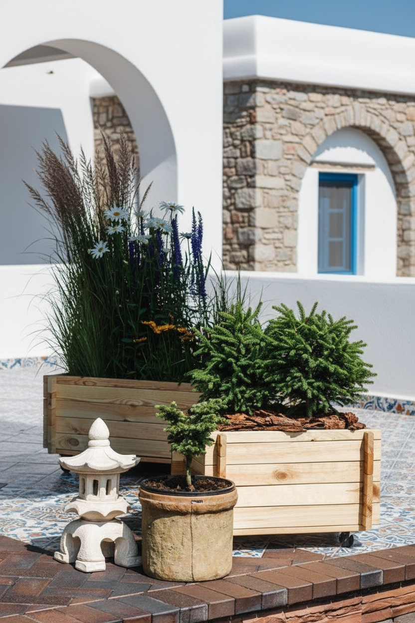 Greek style planter