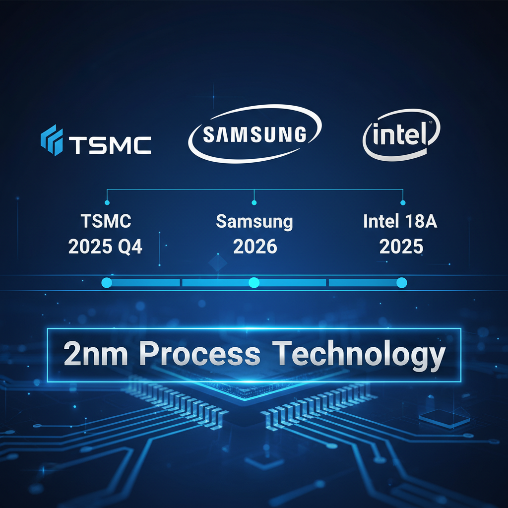 TSMC vs 삼성전자 vs 인텔 2나노 공정 타임라인 비교