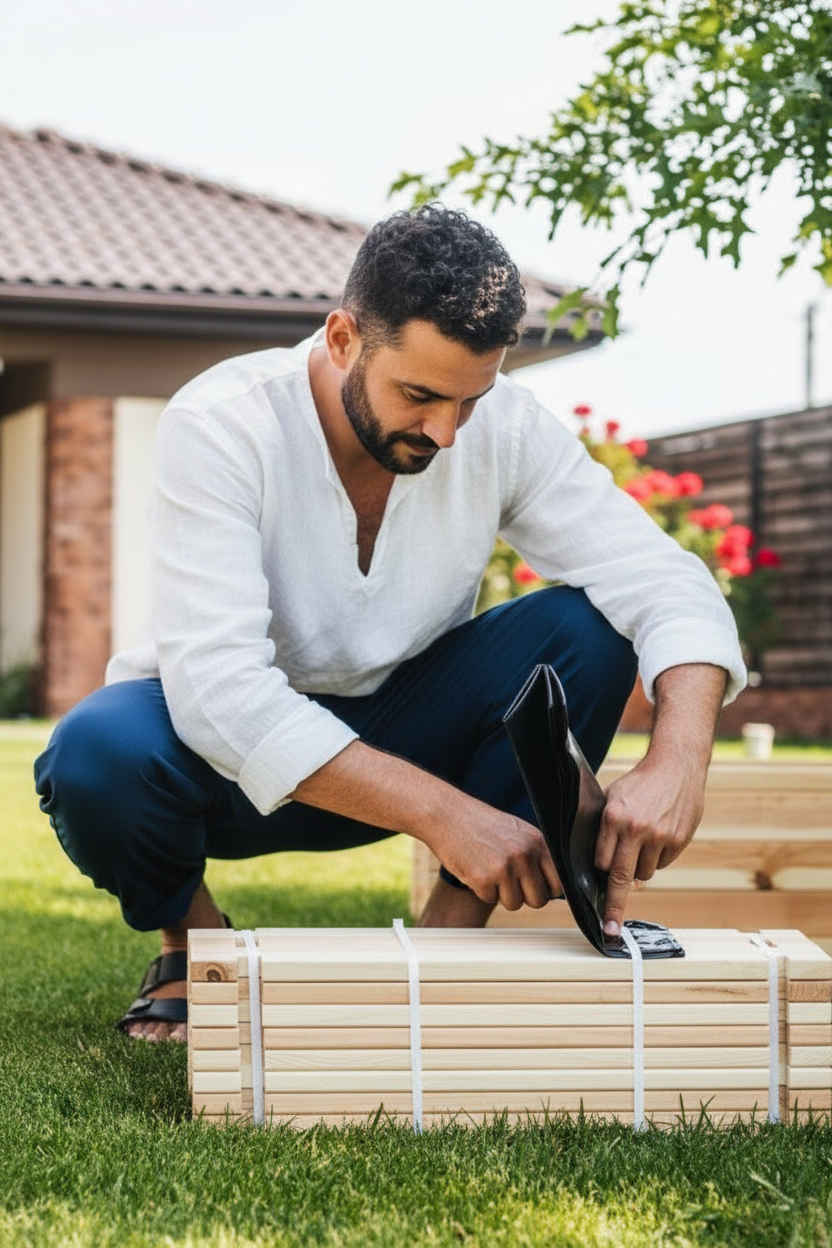 Assembly of planter box