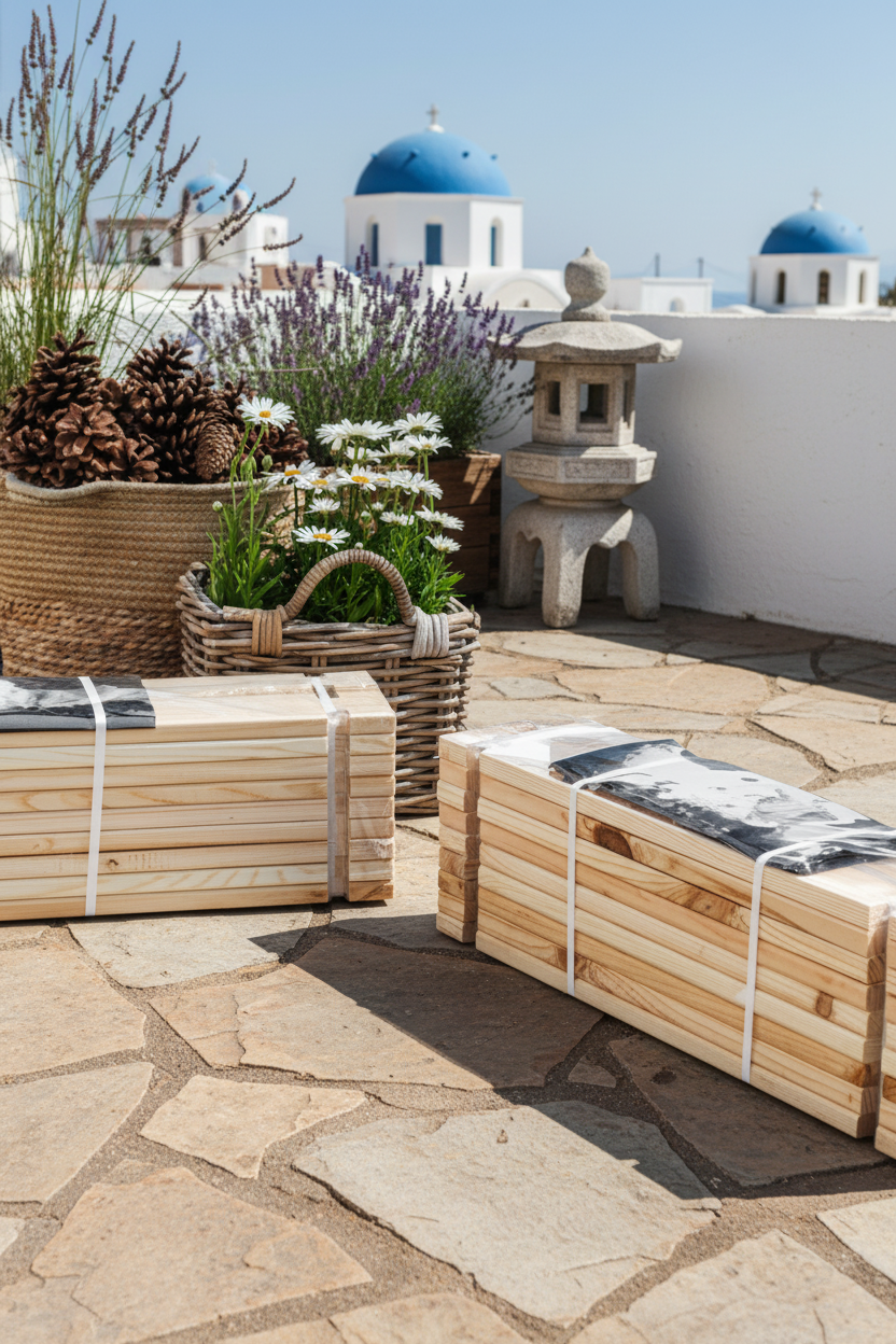 Lavender in planter box