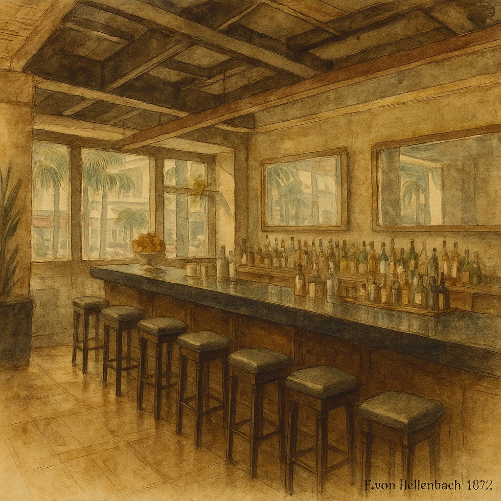 Franz von Hellenbach's Watercolor of Pablo Bar